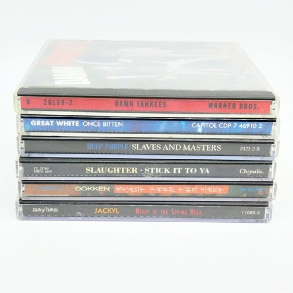 80s Hairband 6 CD Lot Damn Yankees Dokken Jackyl Deep Purple Slaughter & Great